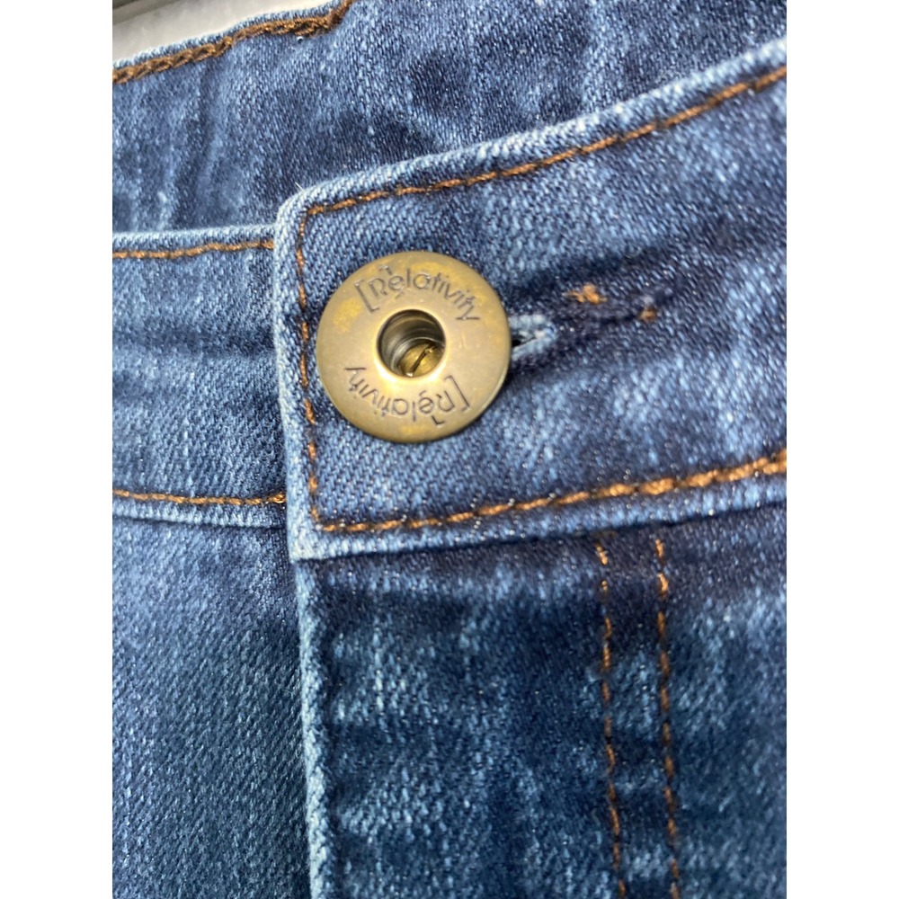 Relativity Bootcut Jeans Women 18 Blue Medium Wash Stretch Denim Mid Rise - Picture 4 of 12